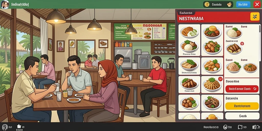 Tampilan awal game yang menarik dan mudah dinavigasi.